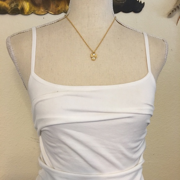 Vintage CAMCO gold tone crystal angel necklace - Picture 3 of 8